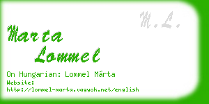 marta lommel business card